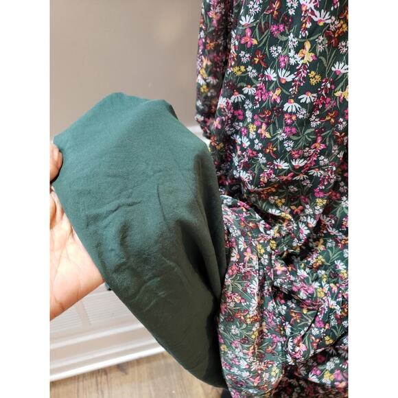 Draper James Long Maxi Dress Women's 3X Multicolor Floral Smocked Long Sleeve - Picture 15 of 15